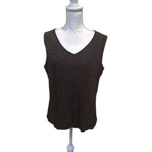 Ronni‎ Nicole Blouse Womens Size XL  Black Sleeveless Tank Top vintage